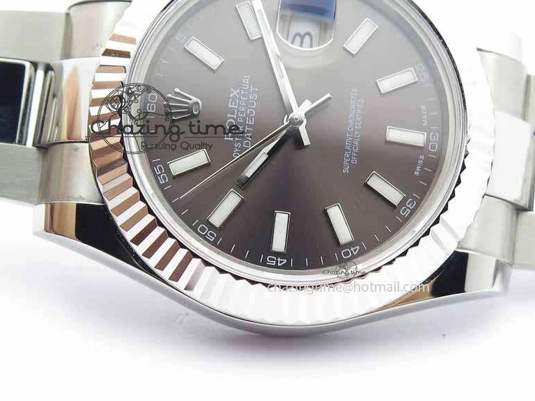 MiroTime 0325 Tailored DateJust II 41mm SS BP Maker Best Edition Dark Gray Dial On SS Bracelet SA 3735
